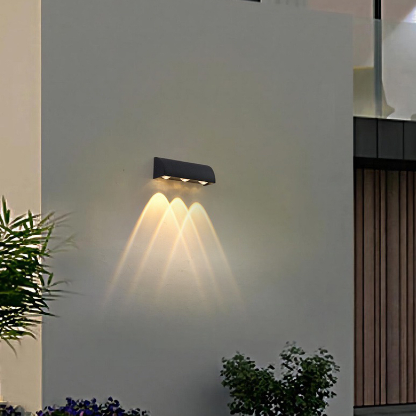 LED节能灯/壁灯灯具/铝材现代设计/高品质现代设计/压铸铝材现代设计/安装简单防水/简约环保材料/花园新型简约环保/现代设计LED节能灯细节图