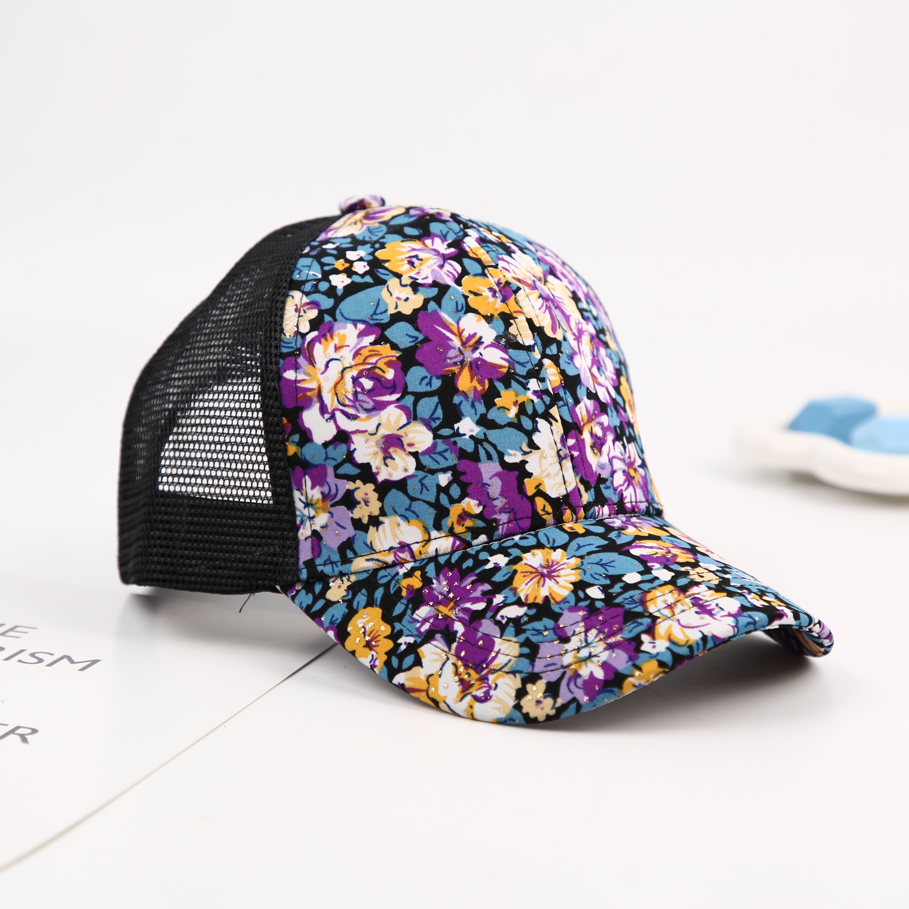 Men's And Women's Hats Women's Spring Summer Shade Baseball Net Hat New Korean Version Of Outdoor Sunscreen Floral Sun Hat Duck Tongue