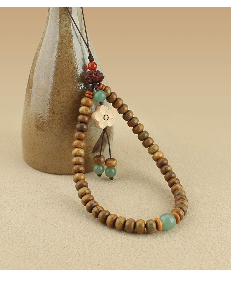 中国风黑檀木手机链莲花木质木珠手机挂绳女高档檀香木可拆卸创意手机饰品挂件防丢手腕绳复古民族风挂饰跨境旅游景区手机饰品批发详情3