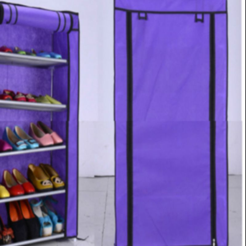 简易鞋架家用白底实物图