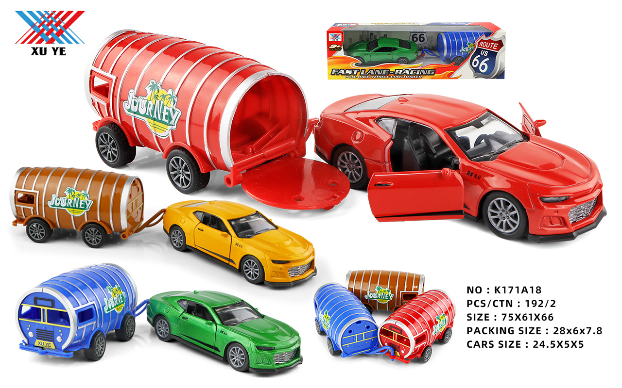 1:32 alloy toy Bumblebee police car towing RV Huili multi-door alloy model car gift collection details Picture