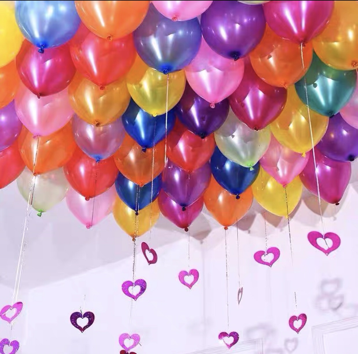 10寸珠光气球party开业婚庆用品100个一包派对用品图