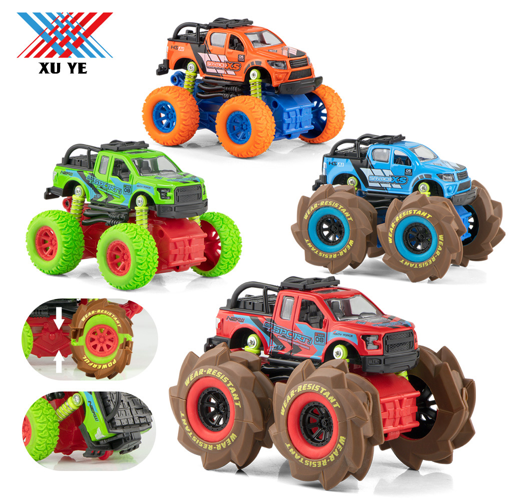 1:32 alloy self-assembly wheel four-wheel drive inertial climbing car rebound alloy toy model for boys as a gift details Picture