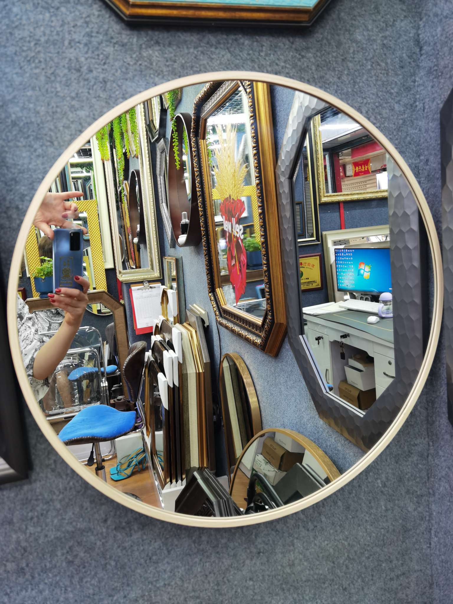 铝合金圆镜，美的镜子，多功能防水，爆款热销中详情图2
