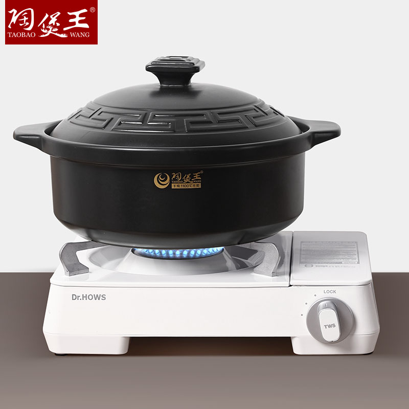 Pottery Pot King Han-style hot pot for shabu-shabu can be dry-cooked without cracking. Clay pot fish head pot, ceramic clay pot for making soup and soaking Specification image