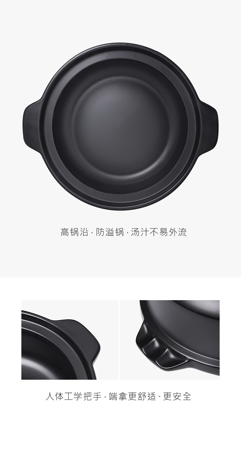 Pottery Pot King Han-style hot pot for shabu-shabu can be dry-cooked without cracking. Clay pot fish head pot, ceramic clay pot for making soup and soaking pic 13