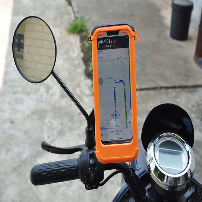 可触屏带防水功能导航摩特车自行车外卖必备骑行导航手机支架6后视镜防水手机支架详情2