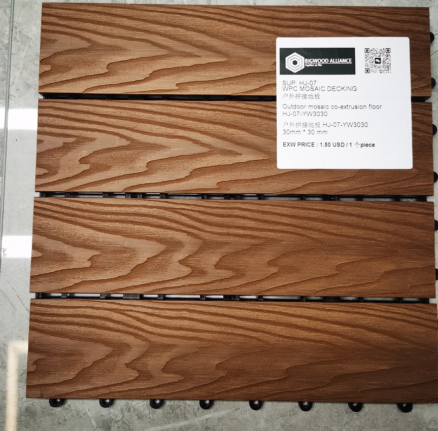 Outdoor Balcony Plastic Wood Splicing Wood Waterproof Non-Toxic Floor Application Scenario