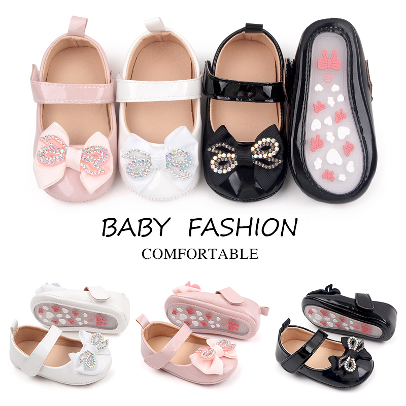 baby shoes girl 6 to 12 months baby girl party shoes PU Mary Jane girl shoes full figure