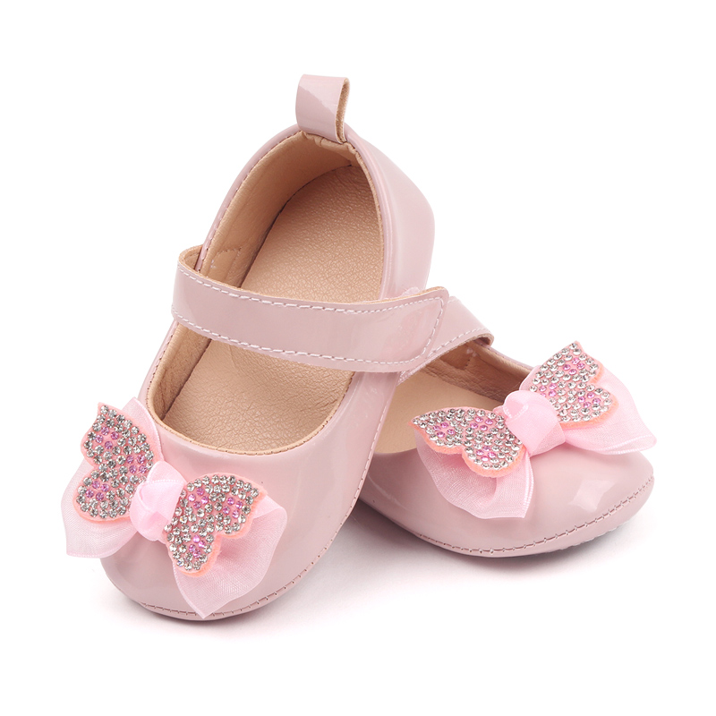 Baby Girl Shoes Cute Bowknot Design Mary Jane Style Anti Slip PU Shoes for 0-18M Baby Girl details Picture