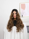 Amazon hand-woven front lace wig, high-temperature silk long curly hair 360 lace wigs vendor details Picture