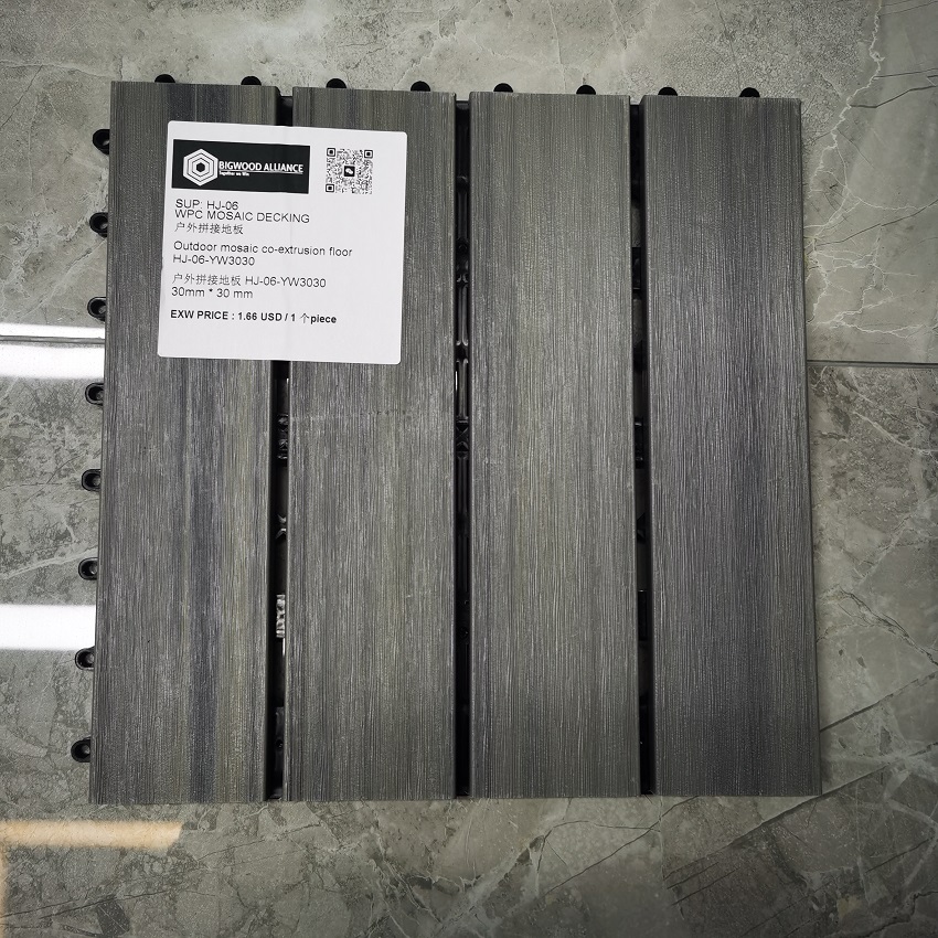 Plastic Wood Floor Details Close-up