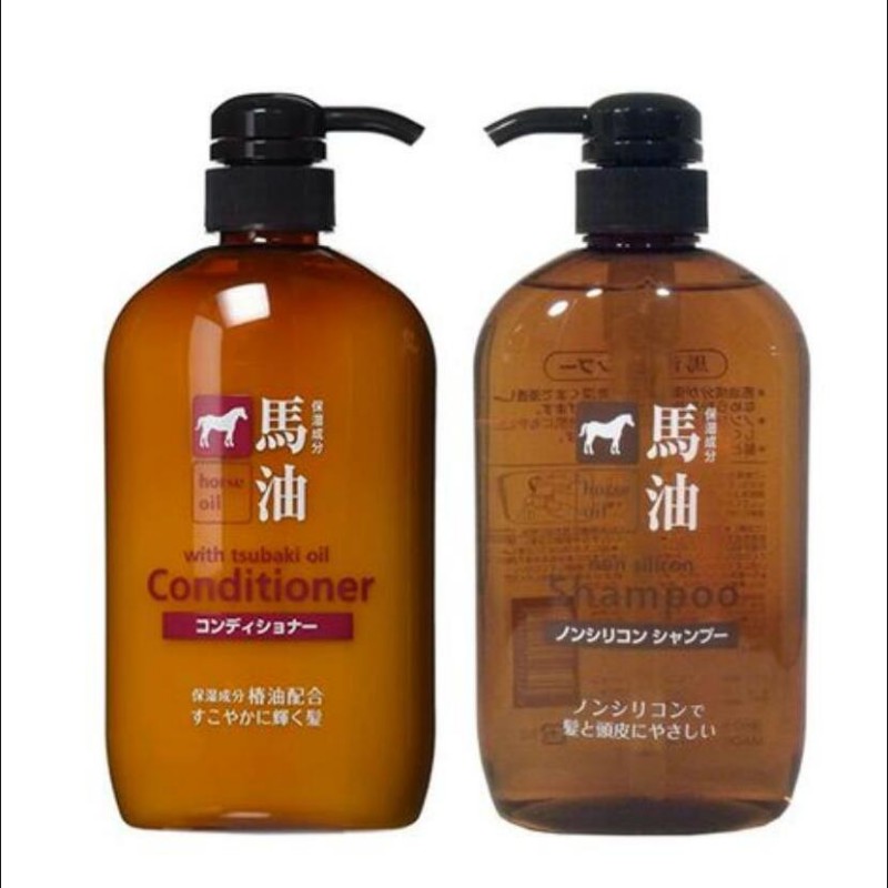日本原装进口熊野咖思美马油两件套(洗+沐)马油洗发水 护发素详情图5