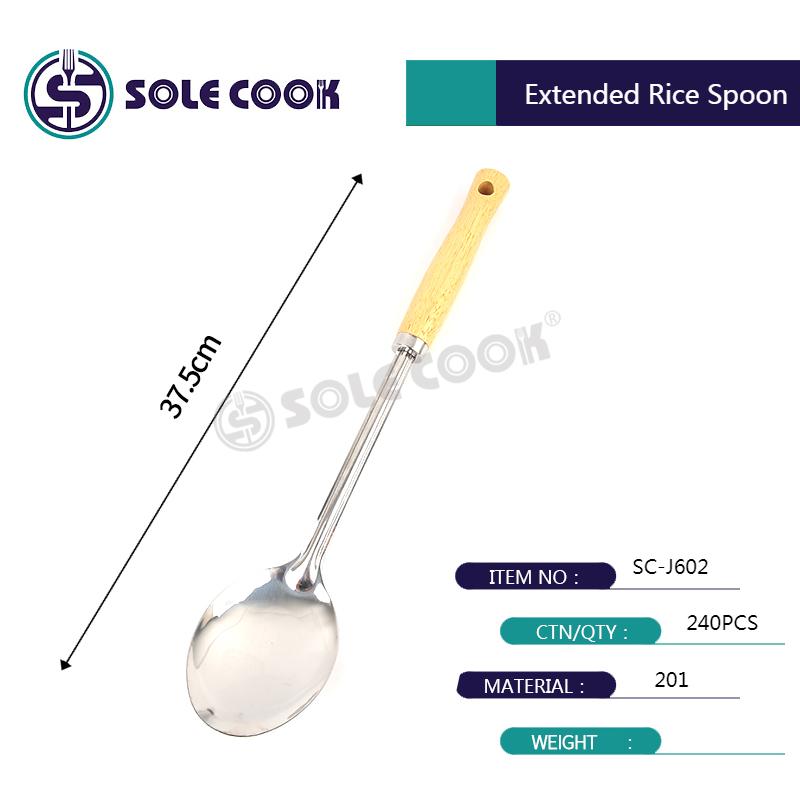 sole cook传统工艺精美SC-J602系列不锈钢厨房烹饪锅铲汤漏勺厨具套装详情6