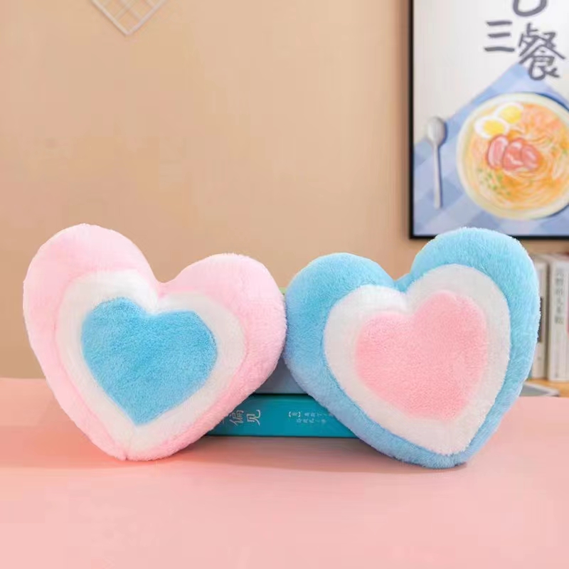 The popular "Rainbow Star" heart-shaped girlish throw pillow, girl sofa, bed pillow and cushion are available for wholesale across borders Specification image
