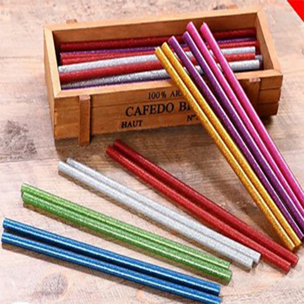 Colorful flash hot melt adhesive stick, Guke 1903c hot melt adhesive strip, flash hot melt adhesive, gold onion powder hot melt adhesive, colored fire paint wax stick Application Scenario