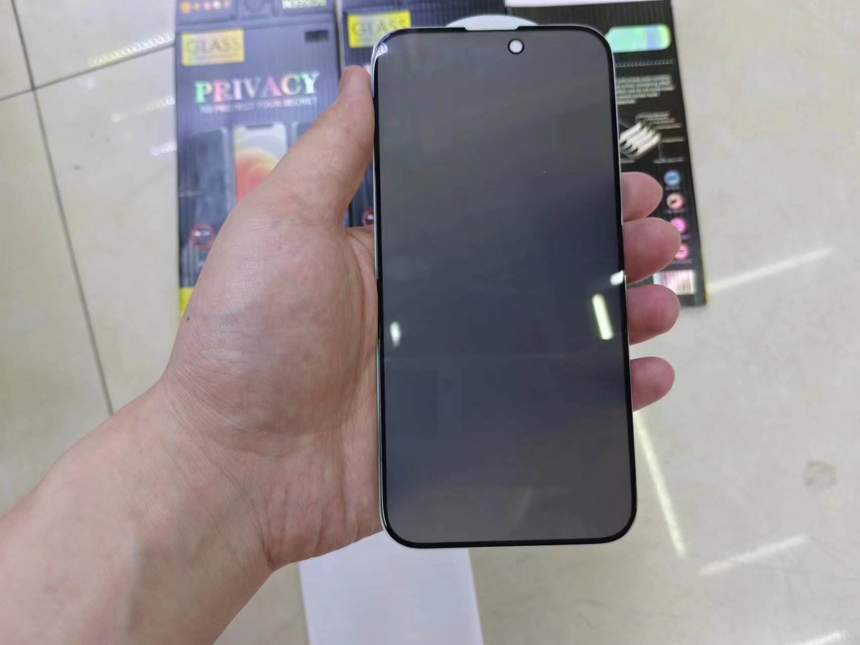 45° anti-peeping tempered mobile phone film details Picture