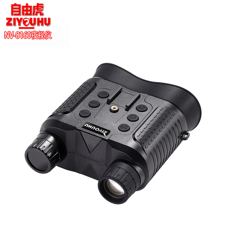 ZIYOUHU NV8160 all-black high-definition infrared night vision device, wearing a single soldier helmet for night photography details Picture