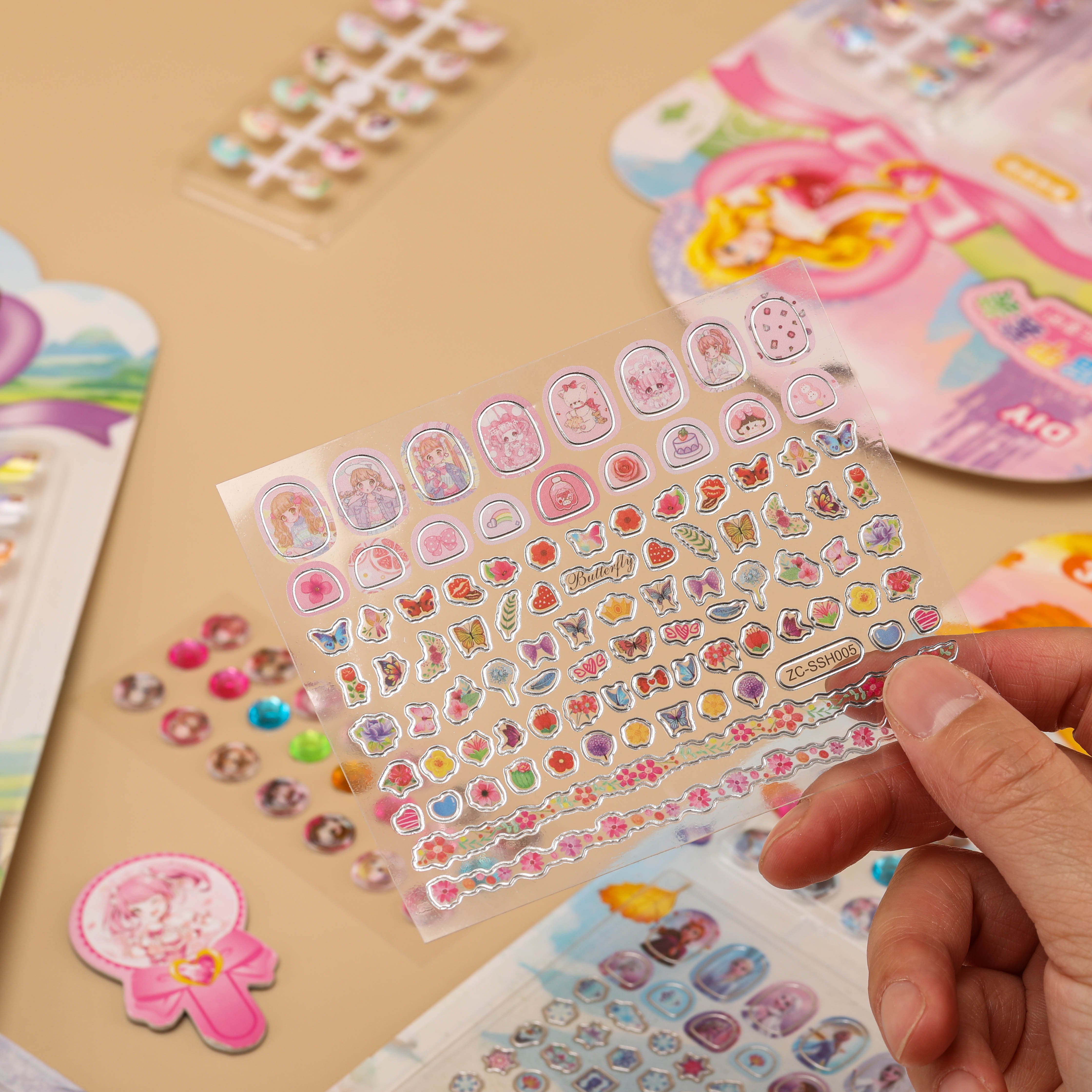 ZC-SSH Nail Sticker set Application Scenario