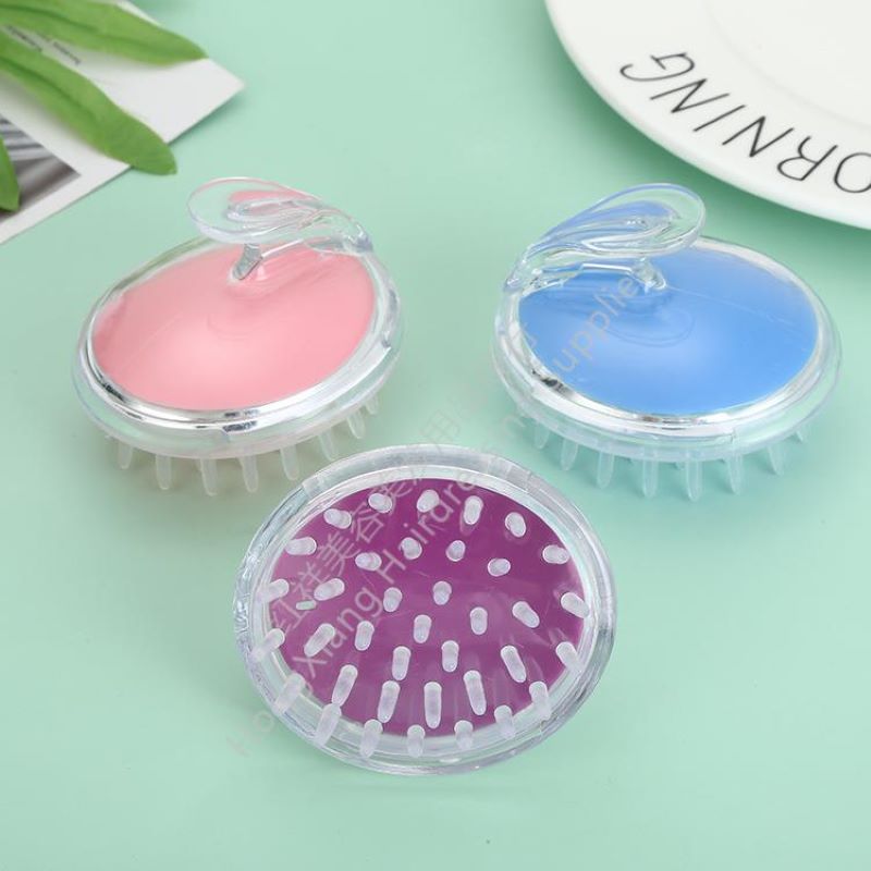 Wholesale silicone shampoo brush Home with soft hair silicone brush scalp massage clean shampoo comb