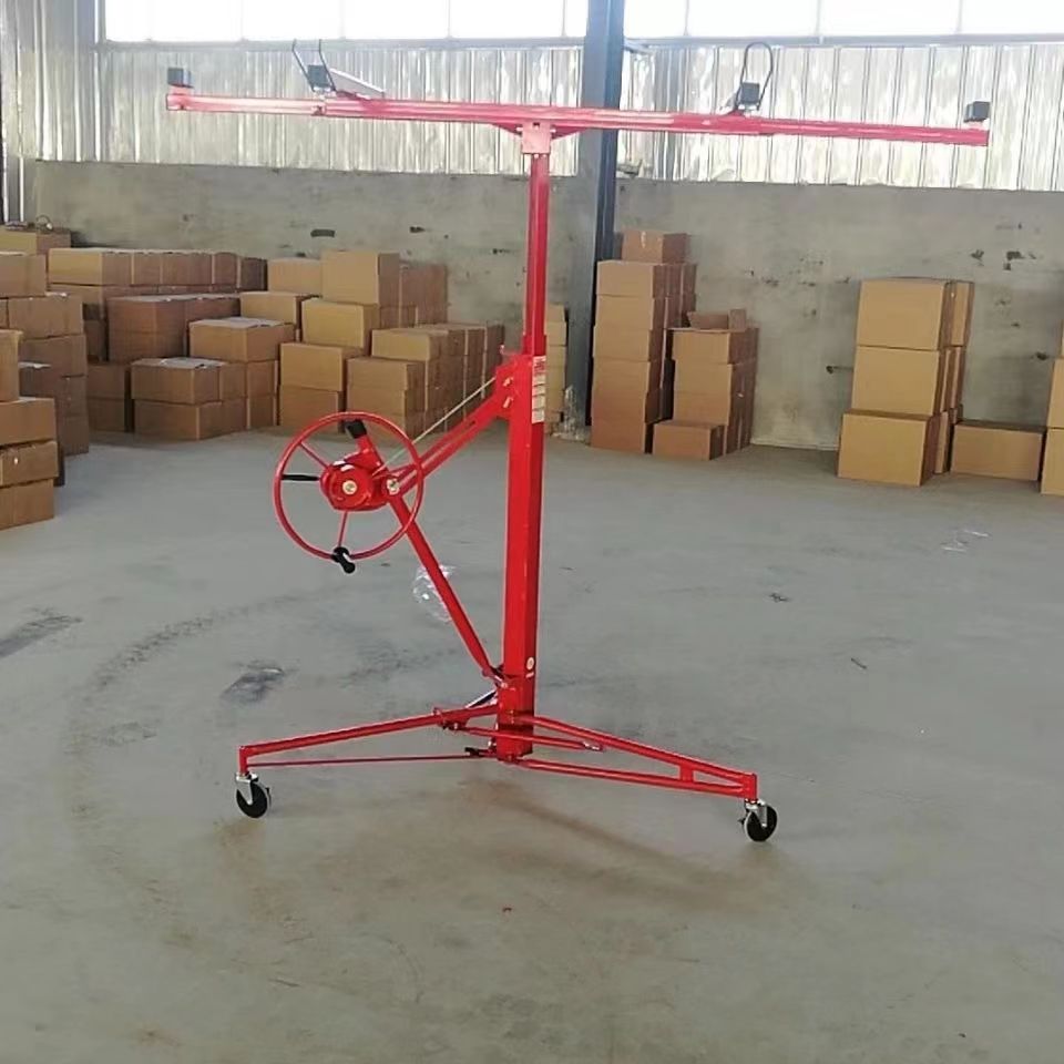 Gypsum board lift, gypsum board elevator, carpentry ceiling decoration, upper board support, ceiling elevator, gypsum board lift, lifting wonder, carpentry ceiling, large core board, wood board support, high-strength turntable, universal adjustment Application Scenario