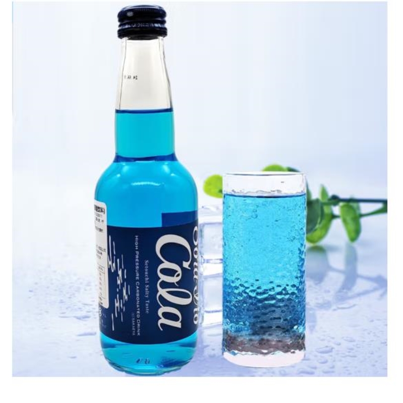 齐藤蓝色可乐日本进口 玻璃瓶网红蓝色可乐广岛汽水 330ml蓝色可乐广岛汽水碳酸饮料详情图2