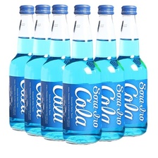 齐藤蓝色可乐日本进口 玻璃瓶网红蓝色可乐广岛汽水 330ml蓝色可乐广岛汽水碳酸饮料