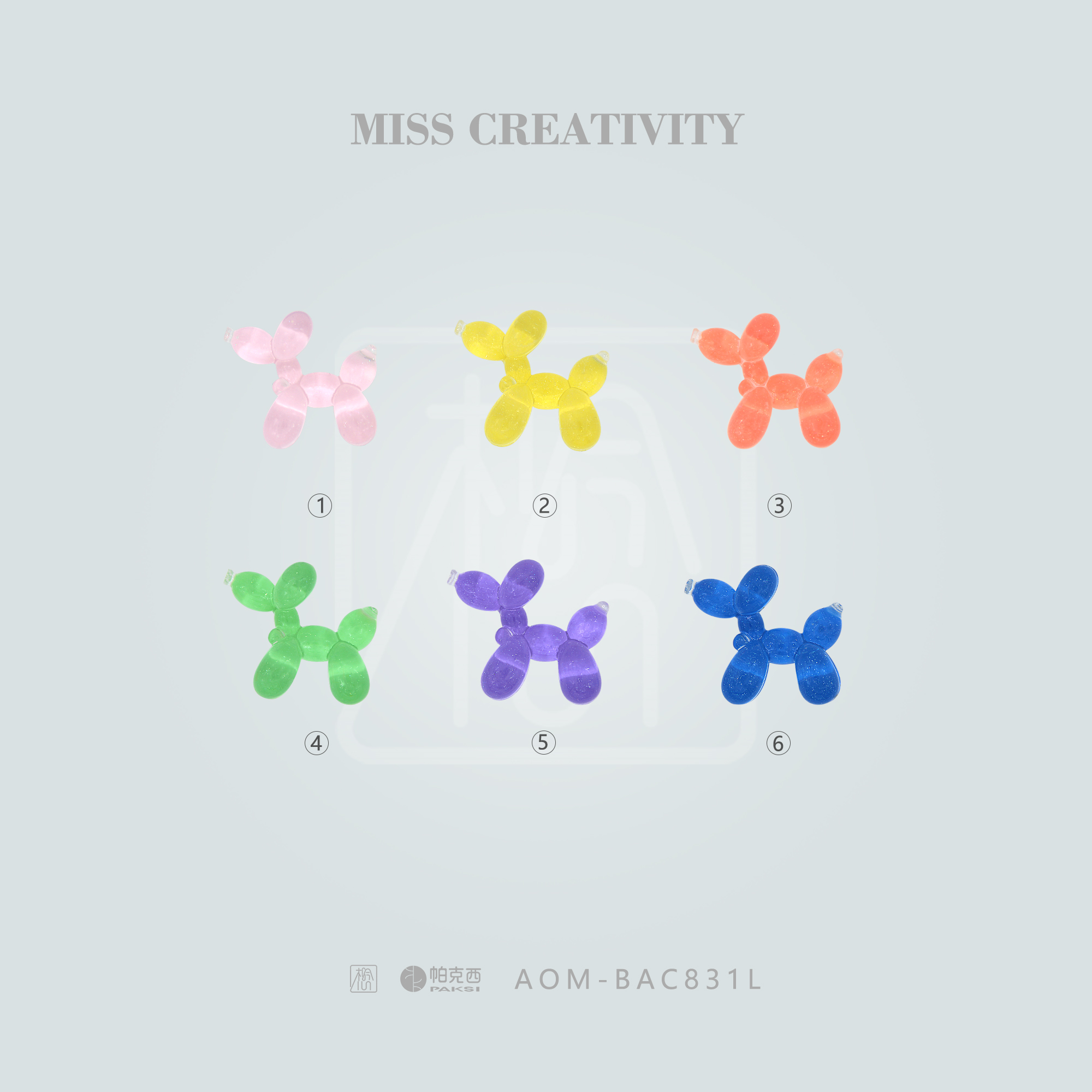 Miss creative DIY handmade resin accessories Paxey New Material Balloon Dog ornament decoration ac831