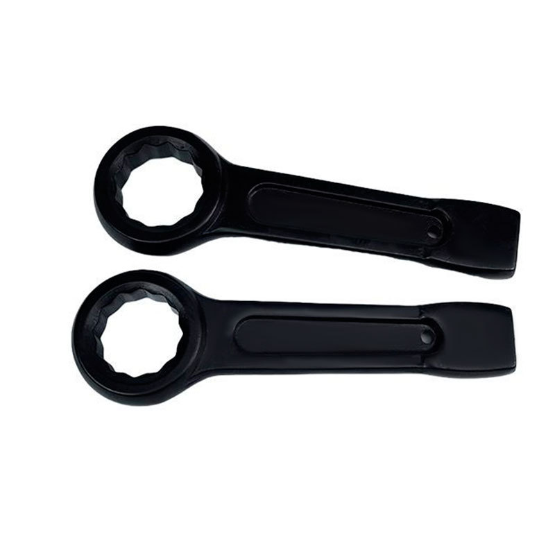 Wholesale hardware tools Straight handle heavy box wrench Knock die forging Knock box 45 steel open end wrench Item Picture