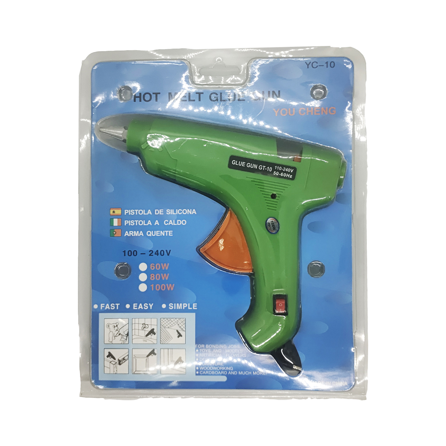 100W glue gun, Guke hot melt glue gun, GT-10 large glue gun, fine glue gun, factory direct sales Specification image