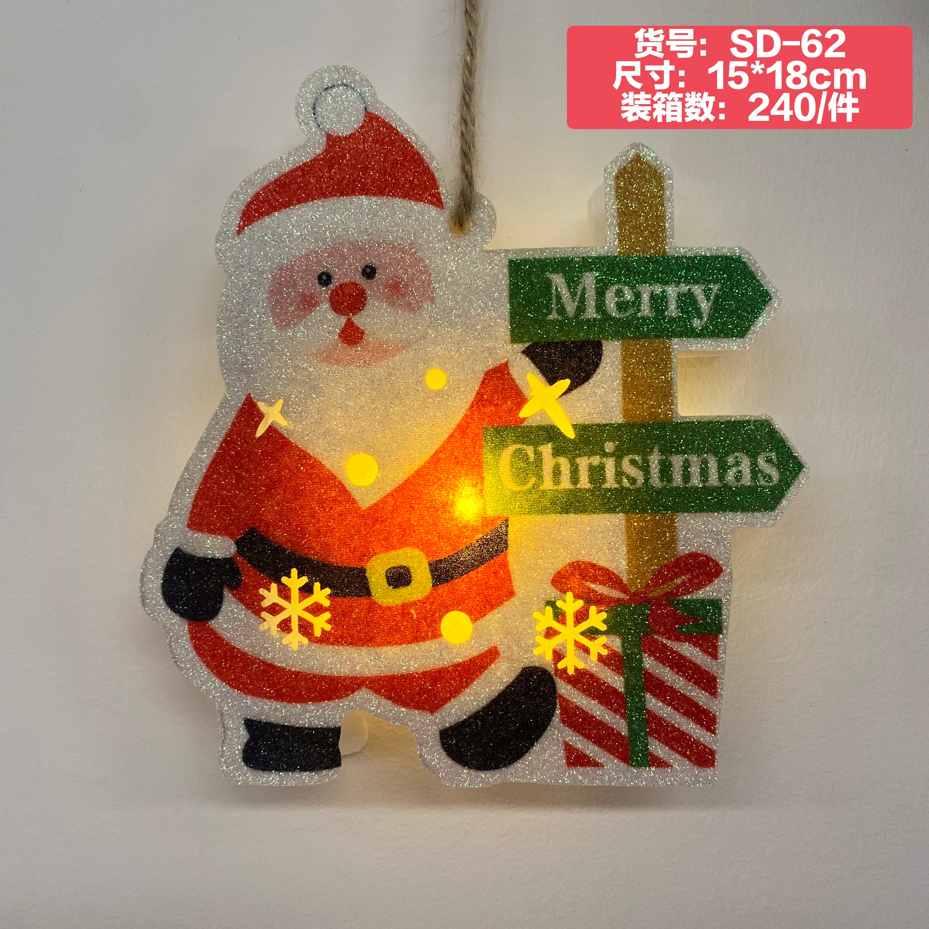 Wholesale of creative cartoon Christmas trees for Christmas decoration and new decorative luminous pendants for export Specification image