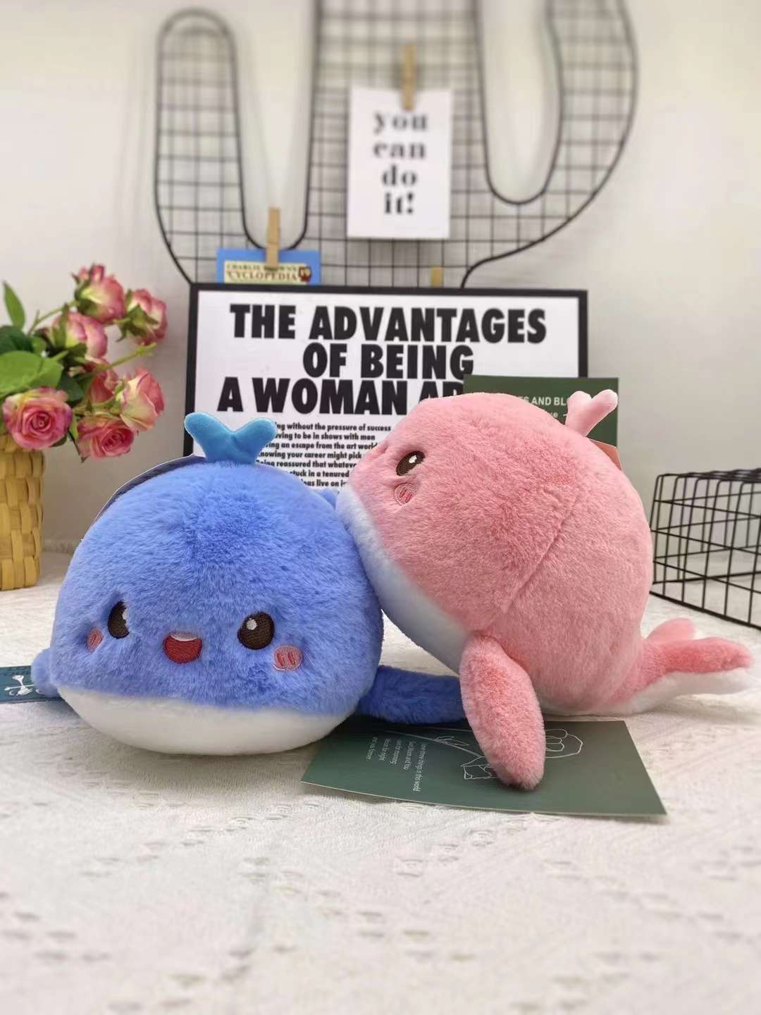 Wholesale of 8-inch rabbit fur whale plush toys and cute claw machine dolls Application Scenario