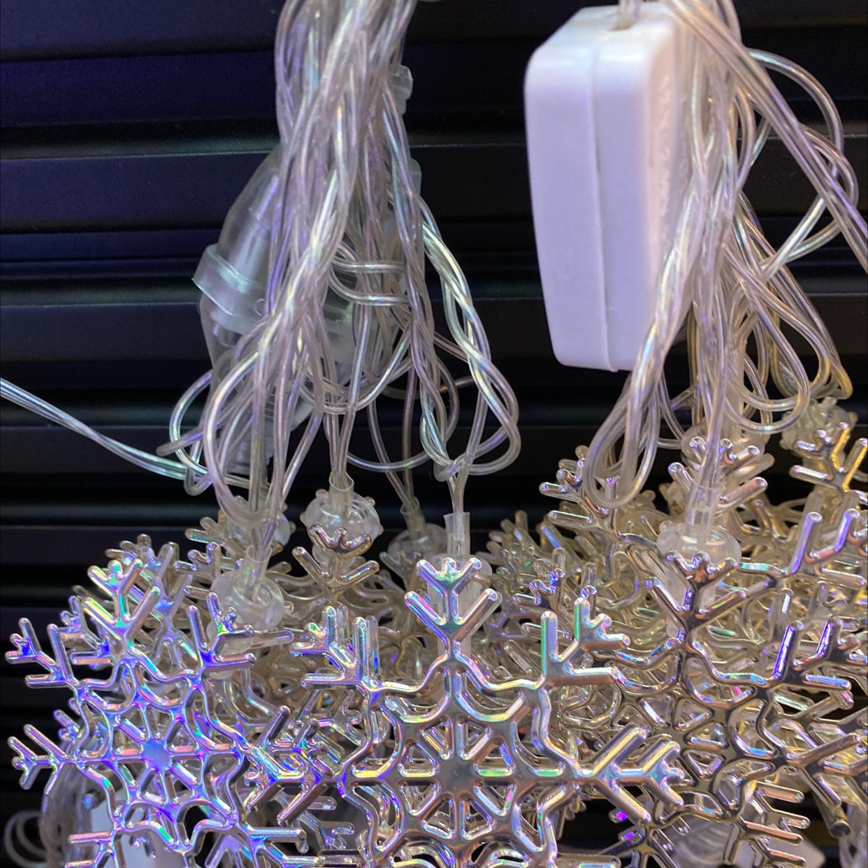 Cross-border export wholesale of Christmas snowflake atmosphere lanterns and ribbons details Picture