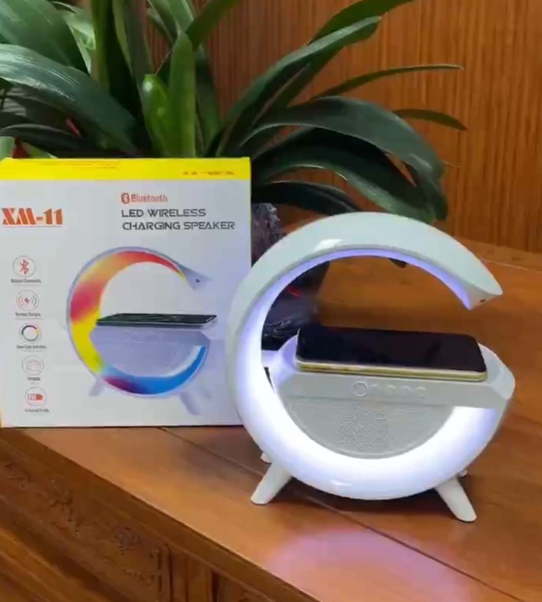 New wireless charging Bluetooth speaker, wireless Bluetooth audio system, three-in-one multi-functional wireless Bluetooth speaker, smart Bluetooth audio system, large G speaker, music light speaker details Picture