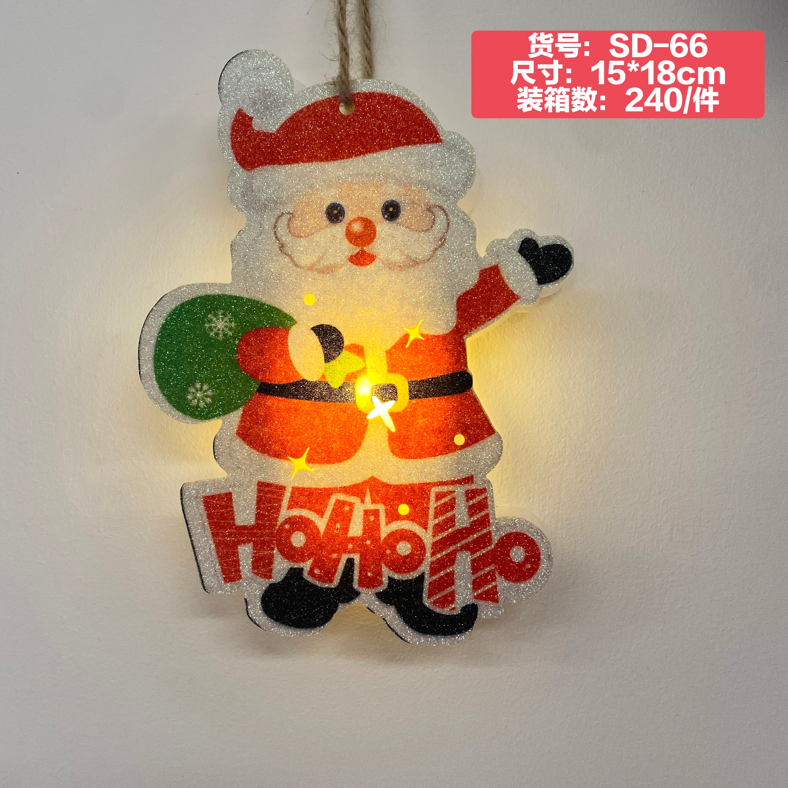 Wholesale of creative cartoon Christmas trees for Christmas decoration and new decorative luminous pendants for export Item Picture