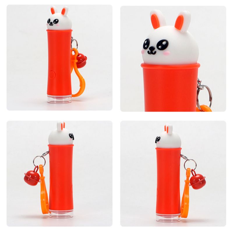 手电筒钥匙扣套装：小熊、兔子、小猪、鸭子四款可爱设计详情3