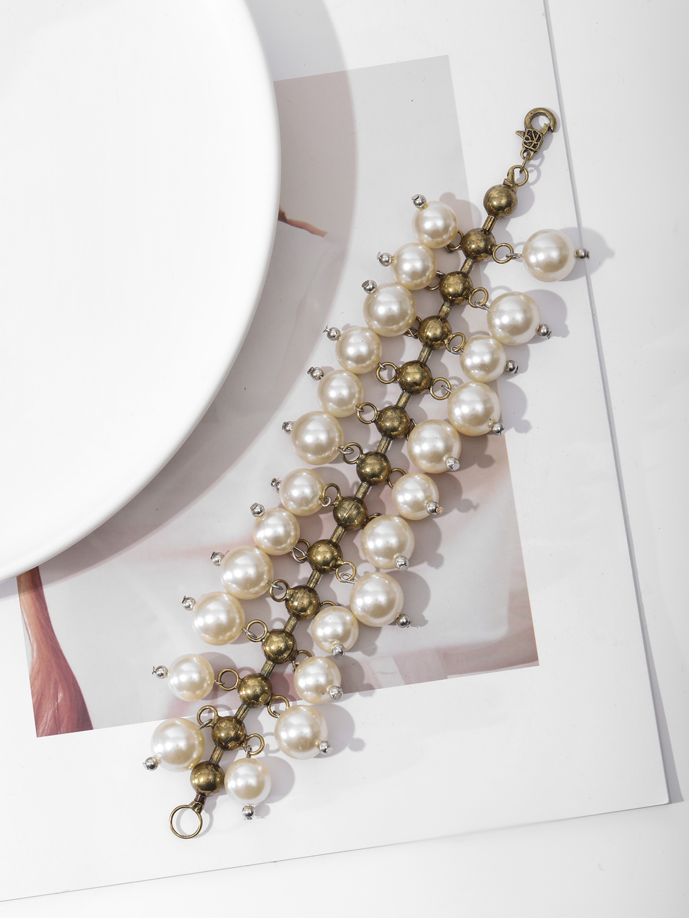 新款合金手链欧美时尚街拍金属质感优雅精致百搭女