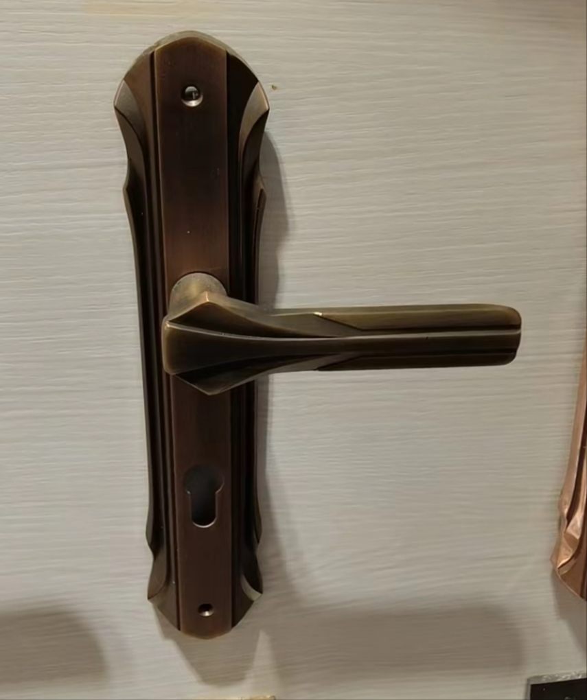 锌合金门把锁图