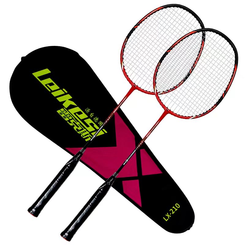 Professional Glassy Carbon Fiber Badminton Rackets Training Badminton Rackets Set for Adults Kids Sport
