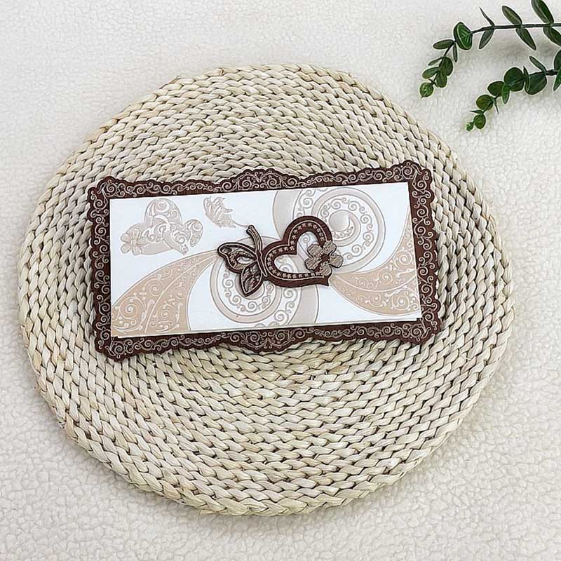 Custom long African love small wooden cutout wooden wedding invitation business invitation Birthday invitation banquet greeting card manufacturers direct wholesale thumbnail