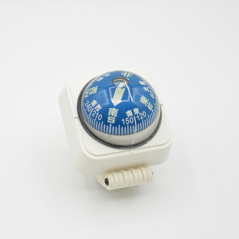 义乌晶辉厂家ABS塑料LC450白色中文车用车载指南球指南针指北针图
