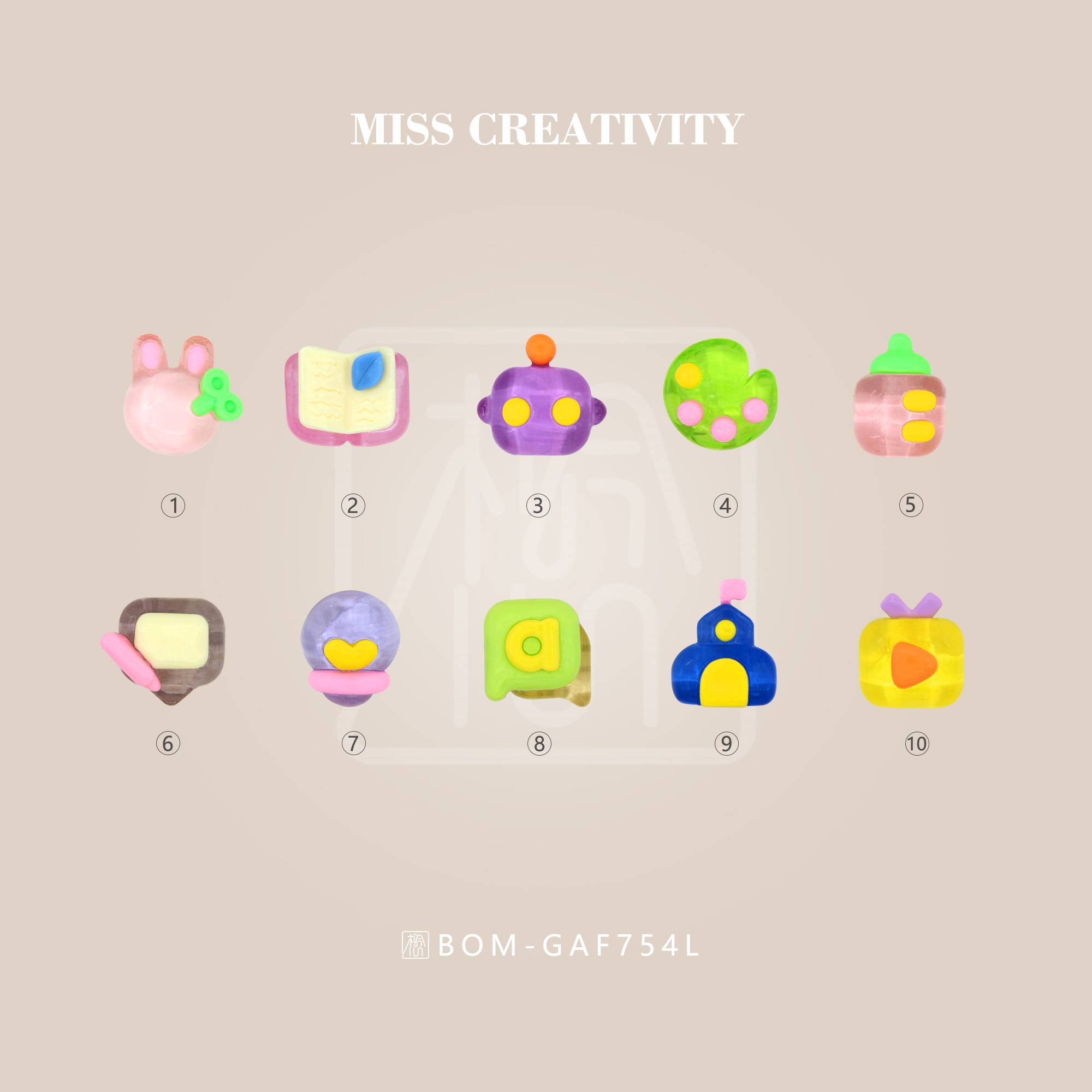 DIY phone case Creamed Resin craft accessories Creative phone accessories Miss Decoration GAF754