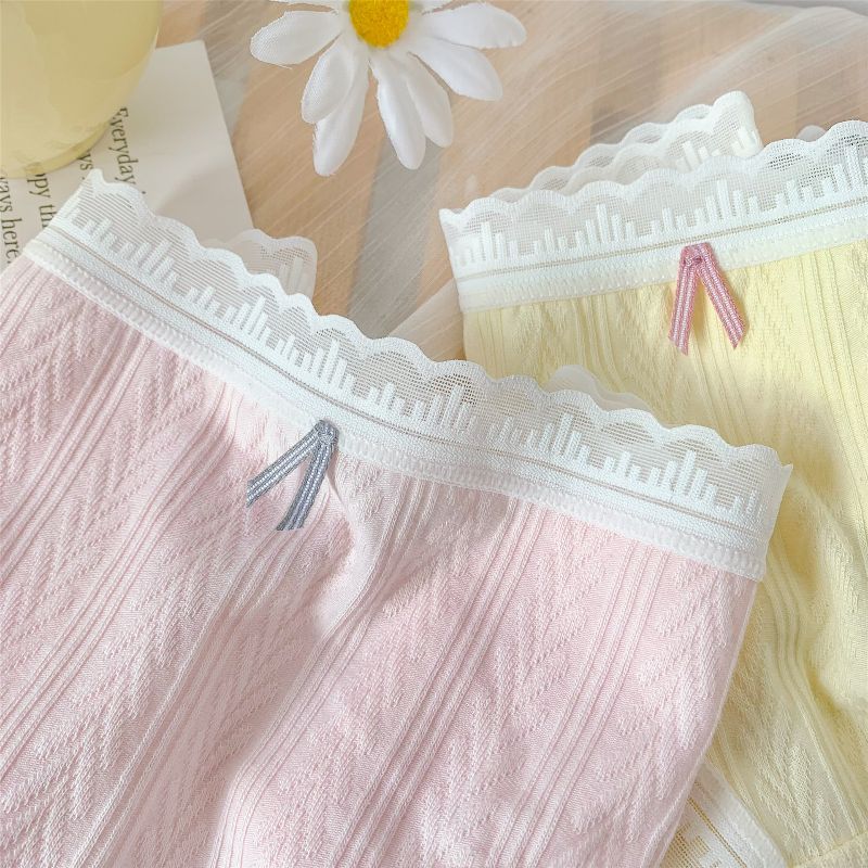 Simple and plain color, fashionable for girls, comfortable and breathable mid-waist, seamless and fresh underwear for women details Picture