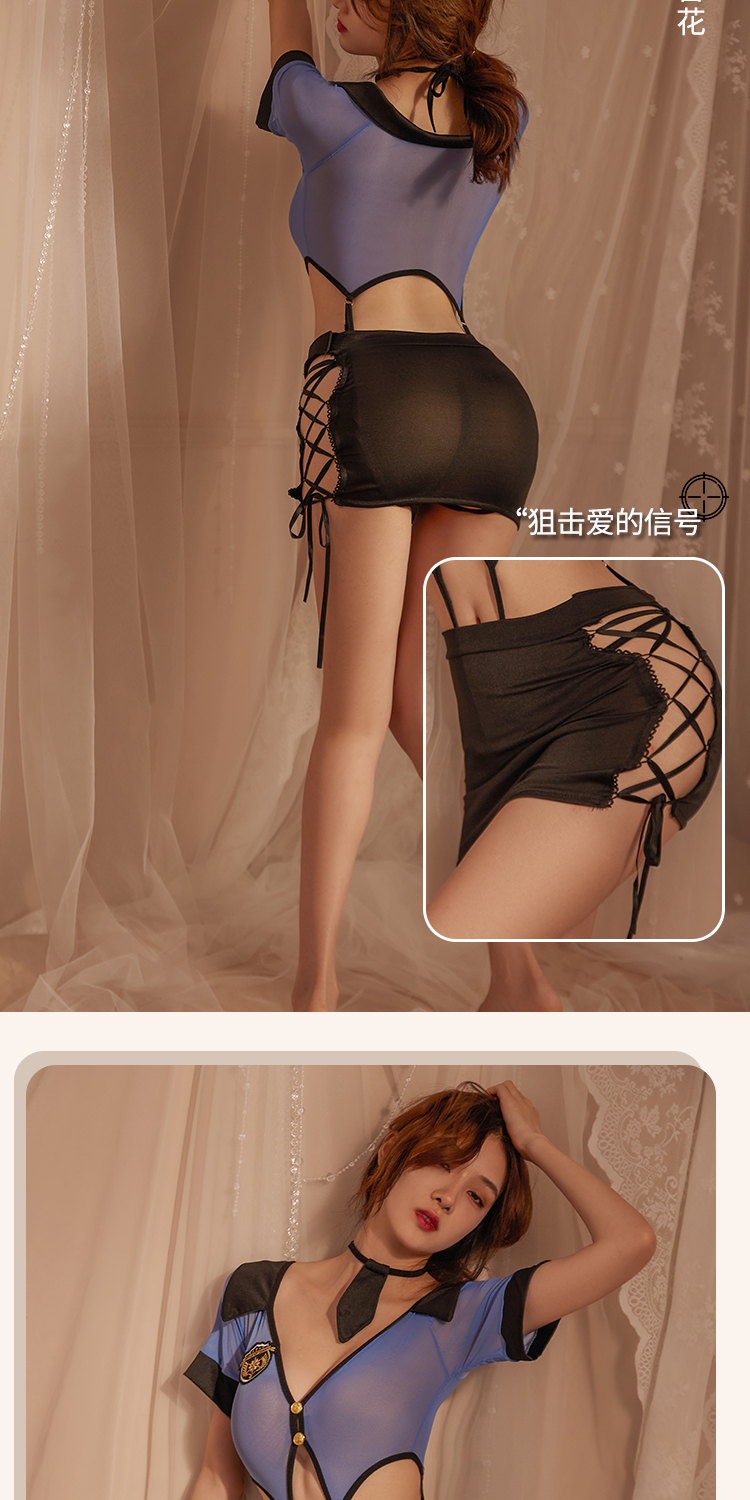 2340情趣内衣教官制服诱惑午夜魅力睡衣连体包臀裙女详情7