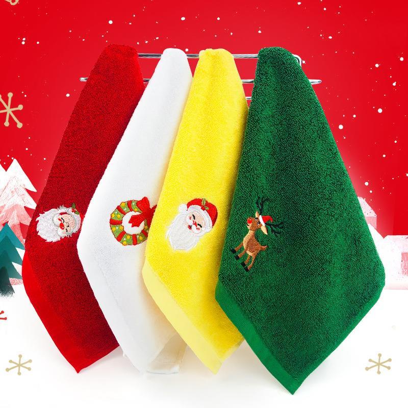 Cotton Embroidery Christmas Gift Holiday Advertising Towel, Can Be Customized Logo Specification drawing