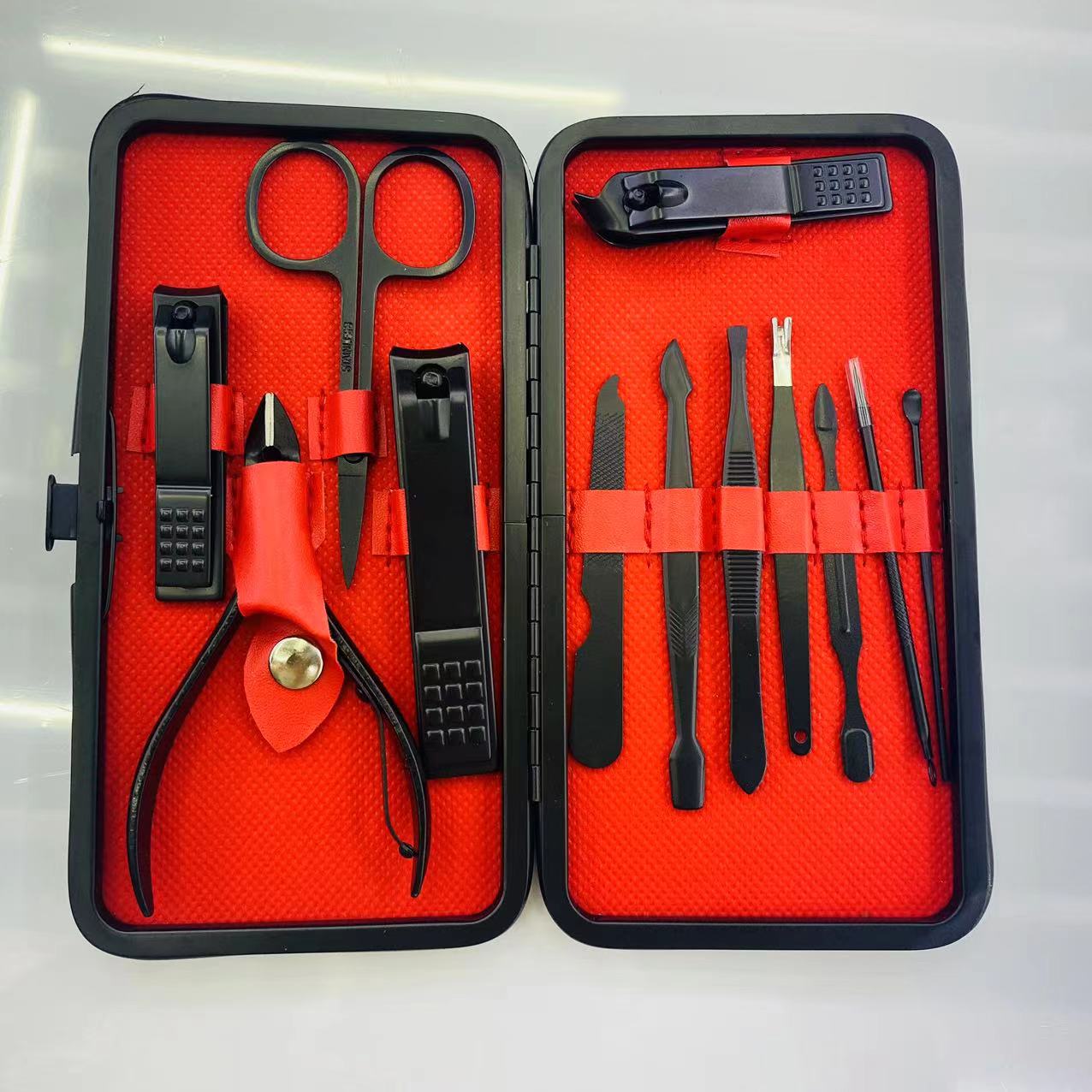 厂家直销 修甲护理12件美甲工具套装指甲钳指甲刀指甲剪套装指甲钳钳子美容工具详情1