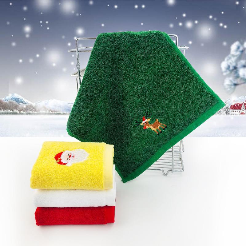 Cotton Embroidery Christmas Gift Holiday Advertising Towel, Can Be Customized Logo Specification drawing
