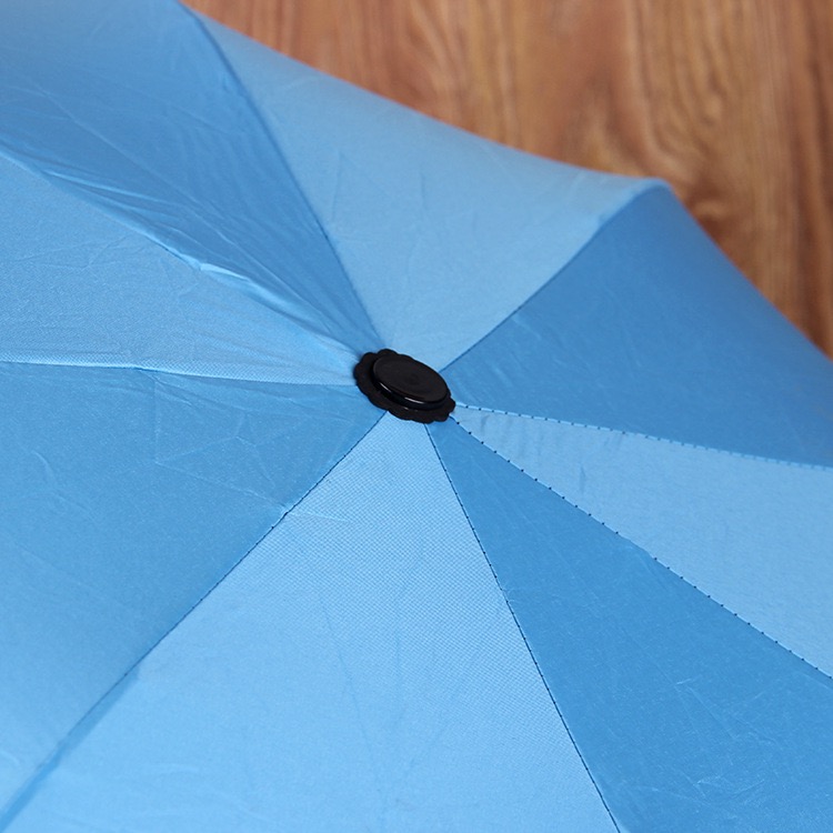 Wholesale black rubber umbrellas from the manufacturer, sunshade, sun protection and UV protection umbrellas, fresh and clean black rubber umbrellas, double-sided printed folding three-fold umbrellas, eight-bone customizable LOGO gift umbrellas, printed advertising umbrellas, advertising umbrella wholesale pic 9