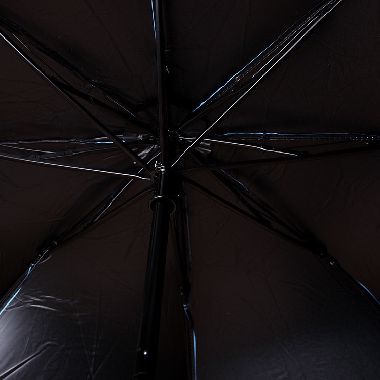 Wholesale black rubber umbrellas from the manufacturer, sunshade, sun protection and UV protection umbrellas, fresh and clean black rubber umbrellas, double-sided printed folding three-fold umbrellas, eight-bone customizable LOGO gift umbrellas, printed advertising umbrellas, advertising umbrella wholesale pic 8