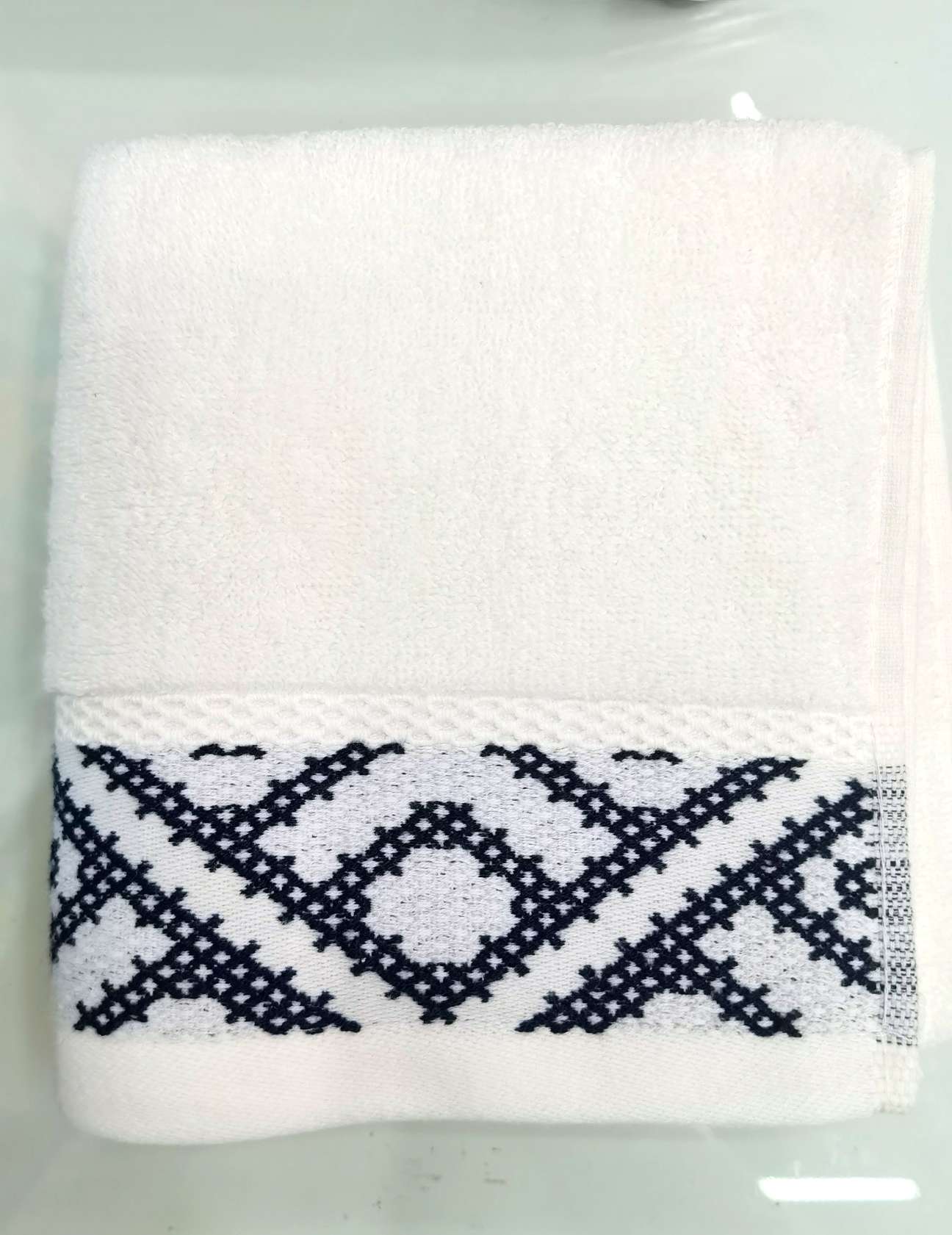 High-Grade Pure Cotton Jade Grid Household Face Wash Item Picture